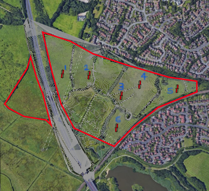 Borehole Locations at Golden Jubilee Way, Eastbourne